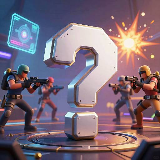 Futuristic Fortnite Battle Royale Scene