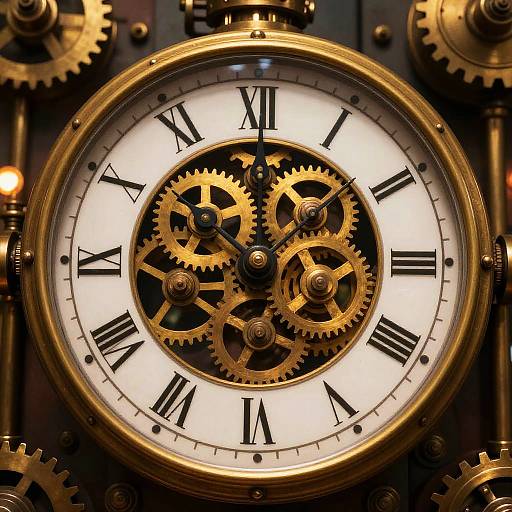 Vintage Steampunk Clock Face 121