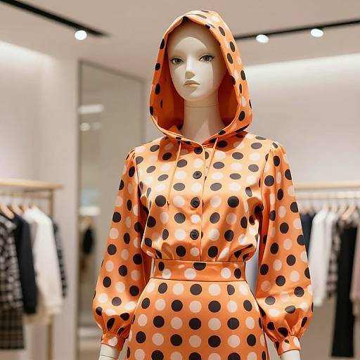Stylish Polka Dot Mannequin Display