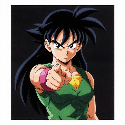 Determined Anime Warrior in Armor