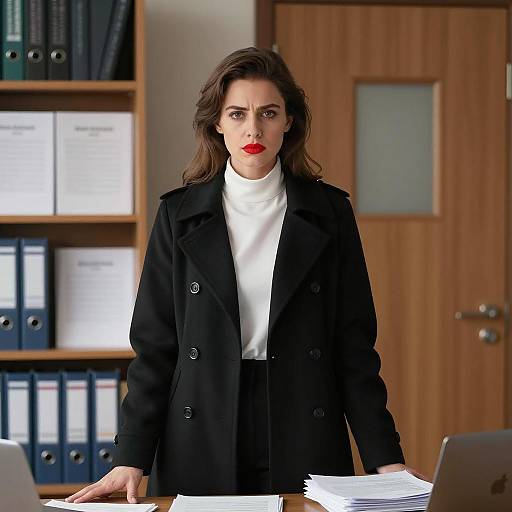 Serious Businesswoman in Office Setting