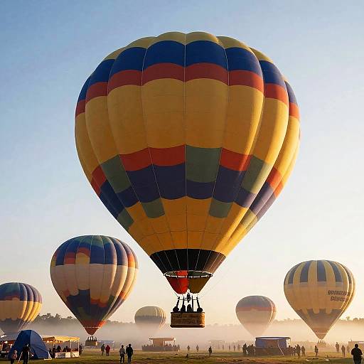 Colorful Hot Air Balloon Festival Dawn