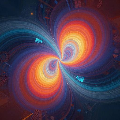 Vibrant Futuristic Abstract Art