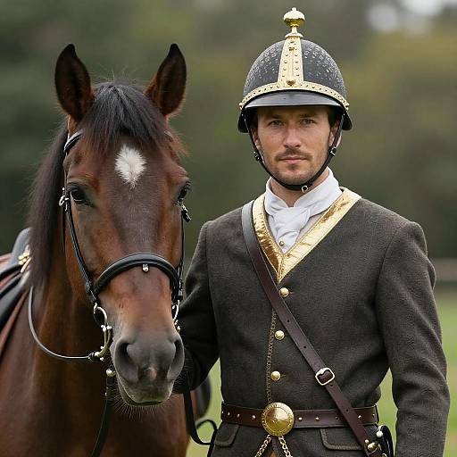 Photorealistic Horse Rider Portrait