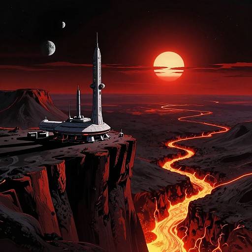 Inkpunk Anime Volcanic Artemis Station