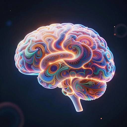 Ethereal AI Brain Art Fusion