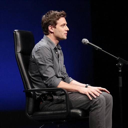 Moody Side-On Portrait of Seated Man