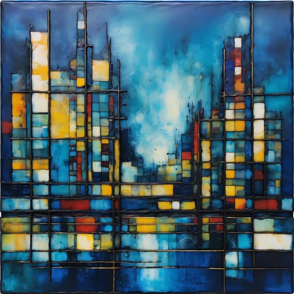 Urban Metamorphosis in Abstract Encaustic