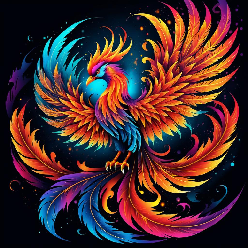 Surreal Phoenix Tattoo Design Showcase