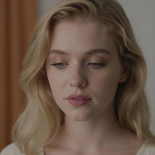 Serene Close-Up of a Young Woman