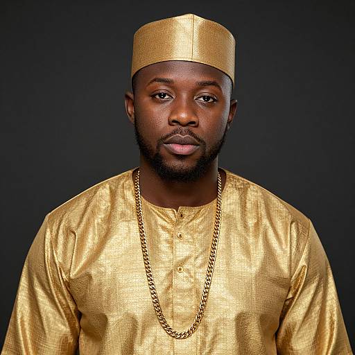 Portrait of Man in Gold Attire