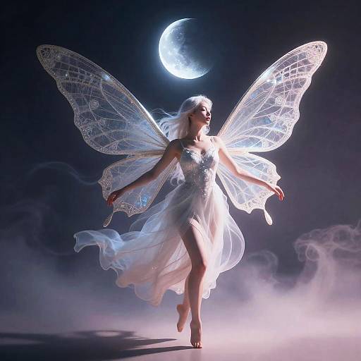 Moonlit Sylph with Filigree Wings