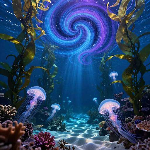 Surreal Underwater Dreamscape with Marine Magic