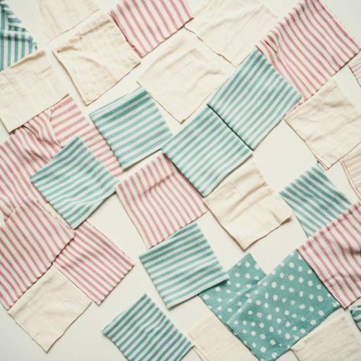 Vintage Fabric Scraps in Soft Pastel Colors