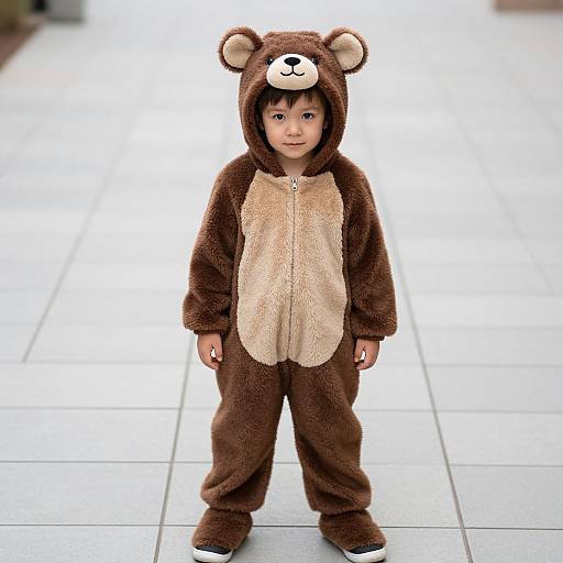 Young Boy in Bear Costume
