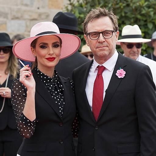 Stylish Couple at Outdoor Event