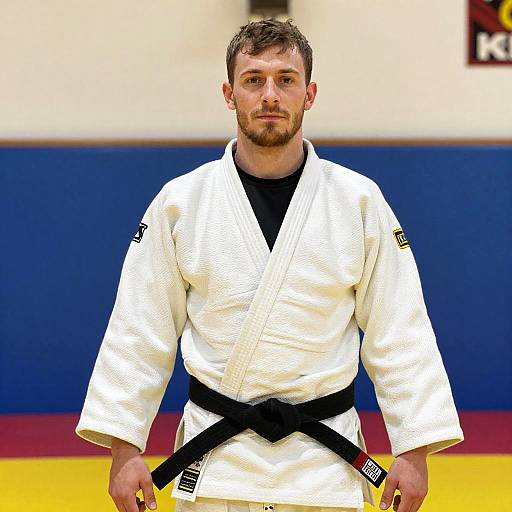 Travis Stephens Judo White Kimono Pose