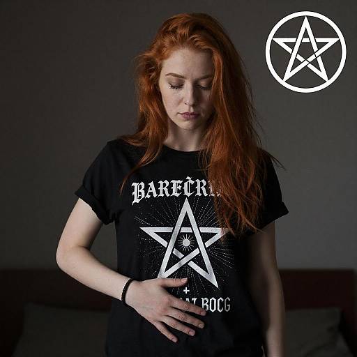 Moody Portrait of Red-Haired Woman