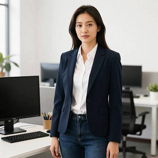 Woman in Business Suit at Office
