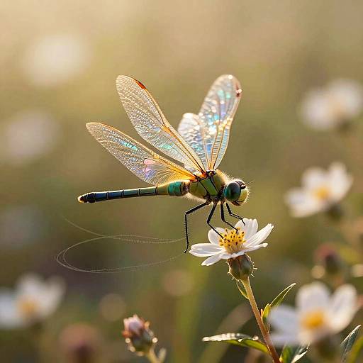 Art Nouveau Dragonfly Spirit in Meadow