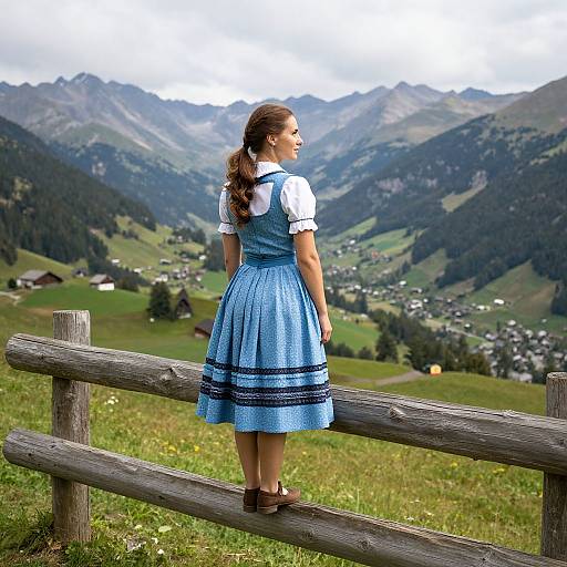 Woman in Alpine German Dress