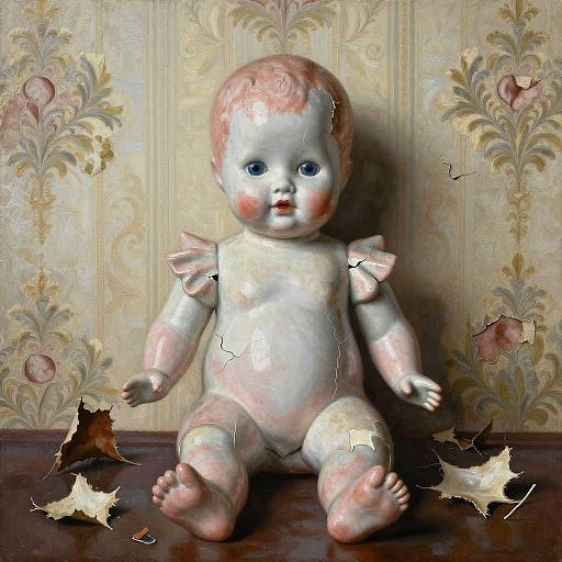 Cracked Porcelain Doll with Decay