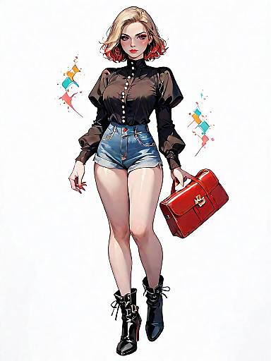 Stylish Woman in Casual Chic Outfit