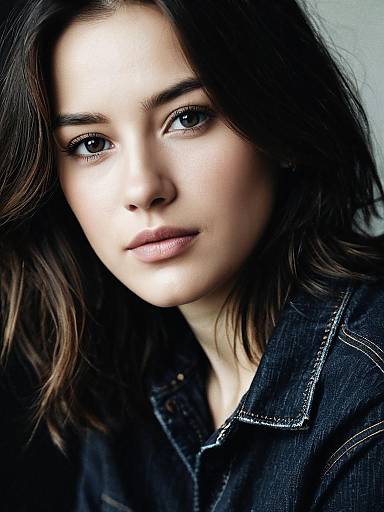 Elegant Woman in Black Jeans Outfit