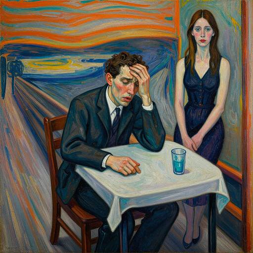 Expressionist Man in Agony Painting