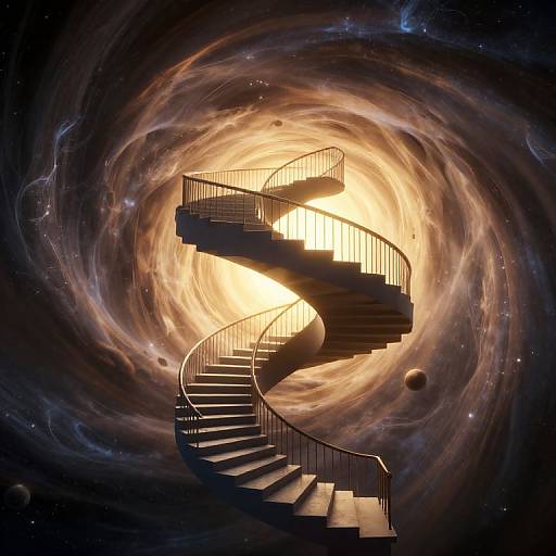 Surreal Spiral Staircase to Cosmos