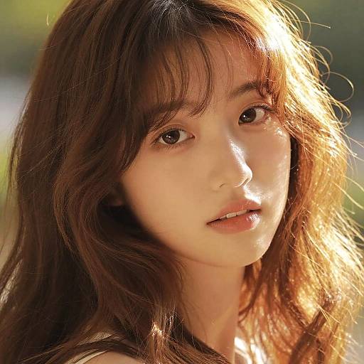 Golden Hour Glow on Wavy Hair