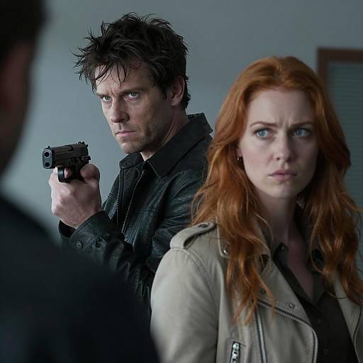 Tense Confrontation in Dim Light