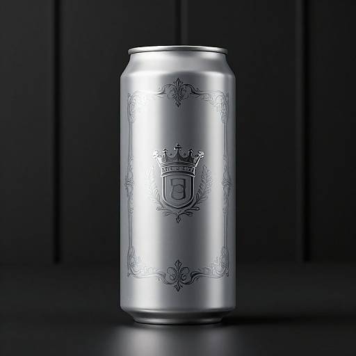 Premium Matt Silver Energy Drink Can