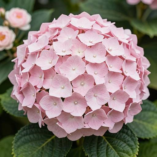 Delicate Pink Hydrangea and Roses