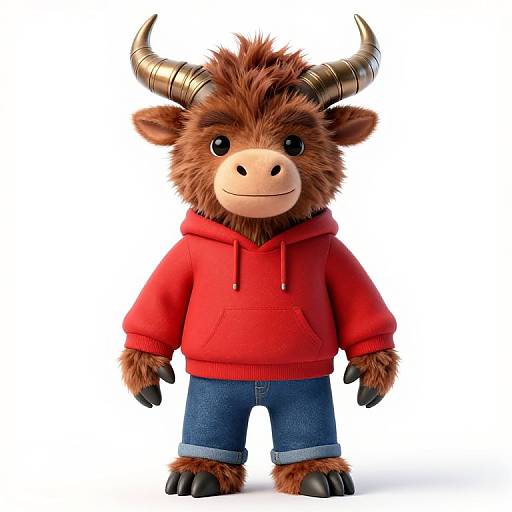 Teenage Brown Fur Minotaur D&D