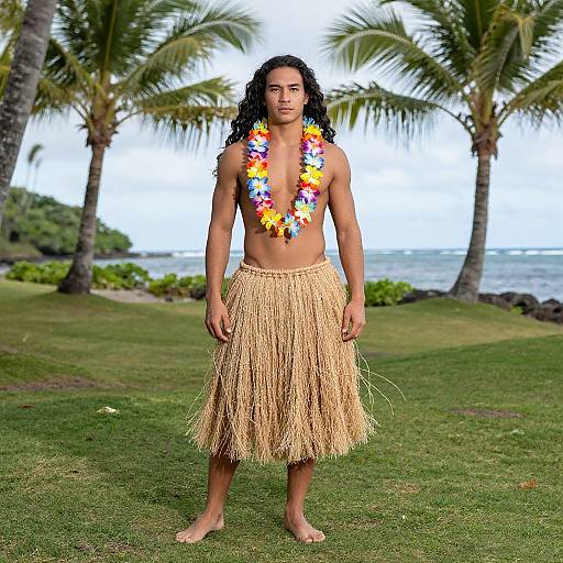 Ula Costume in Tropical Island Setting