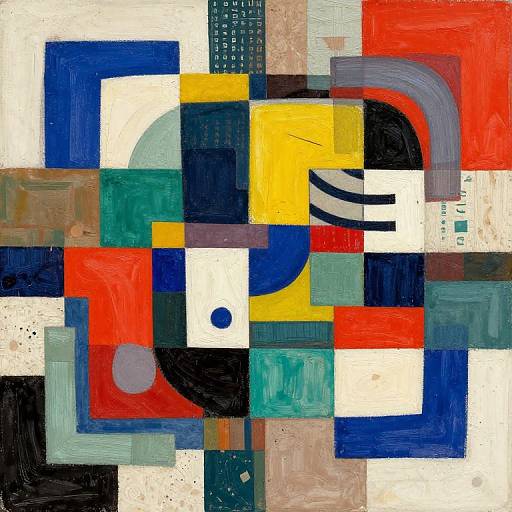 Cortada-Inspired Abstract Collage Art