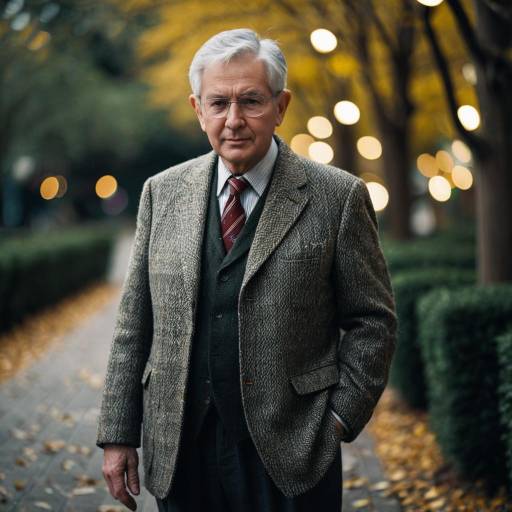 Elderly Man in Classic Tweed Cosplay