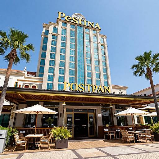 Photograph of the Positana hotel with 