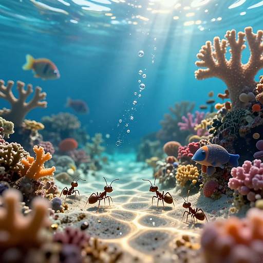 Surreal Underwater Ant Perspective