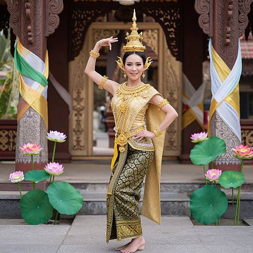 Traditional Thai Royal Dance Portrait