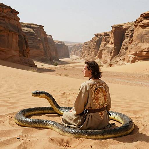 Desert Ranger Fleeing Sand Wyrm