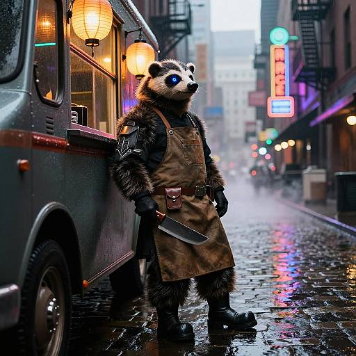 Cyber-Enhanced Street Chef Badger