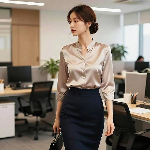 Braided Bun in Modern Corporate Style