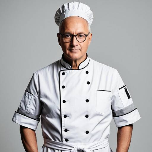 Portrait of Middle-aged Male Chef in White Uniform