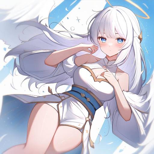 Illustration of Angel girl (shimmer), original in the style of Uneg