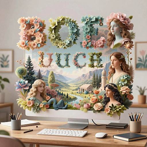 Surreal Fusion of Text and Imagery