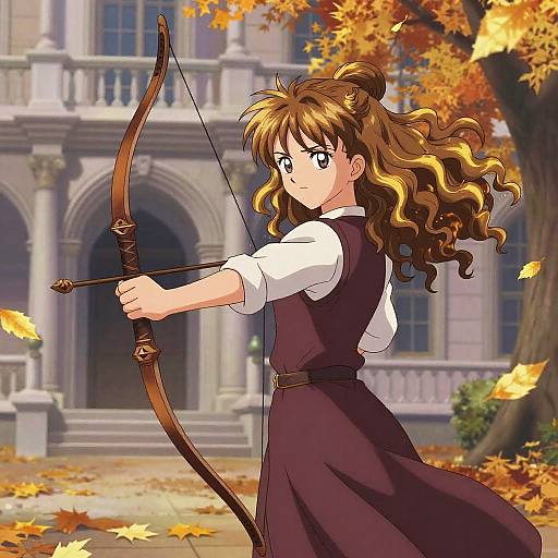 Anime Hermione with Enchanted Bow