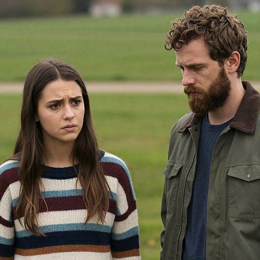 Concerned Couple in Nature