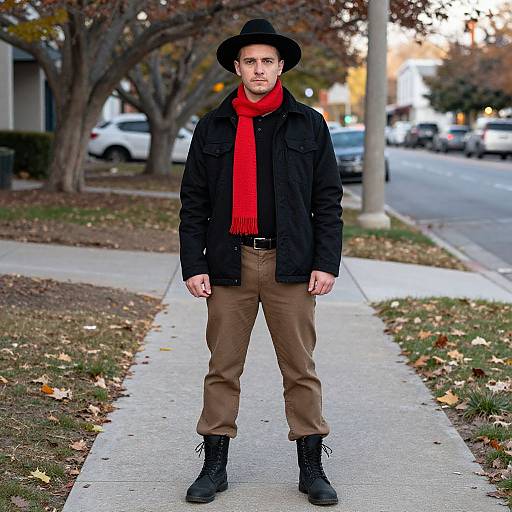 Man in Halloween Costume on Sidewalk